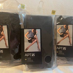 New: APT9 Sheer Tights, Control Top, Black